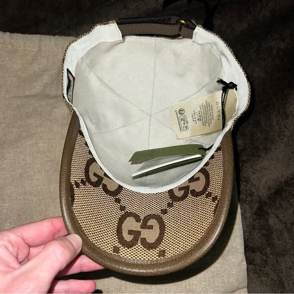GUCCI GG GIANT LOGO CANVAS BASEBALL HAT CAP - jsquarepermits.com display picture 1